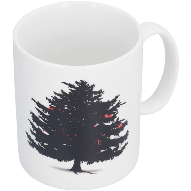 Induktionsgeeignete Keramiktasse mit farbwechselndem Weihnachtsbaum-Design für Zuhause und Büro