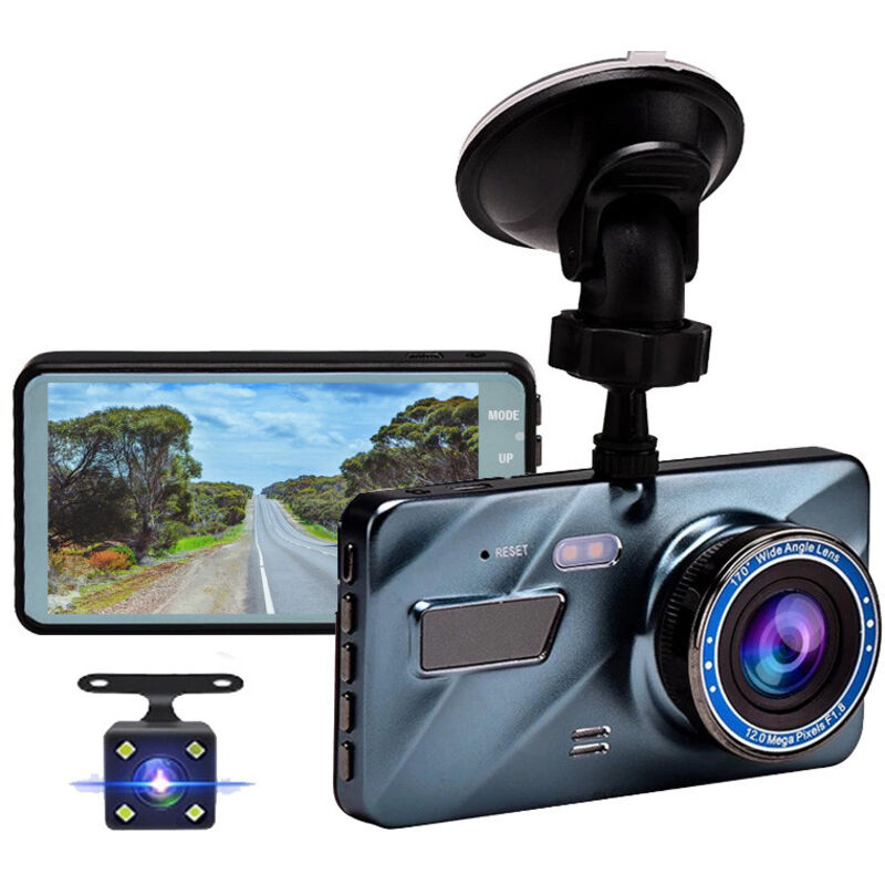 Ineasicer Autokamera, Dashcam vorne und hinten, Dual-Objektiv-Recorder, 1080P Full HD, 3,0-Zoll-Bildschirm, Loop-Aufnahme, Sensor, Nachtsicht, 140°