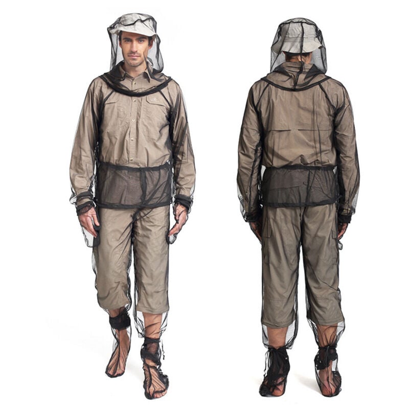 Infactory Moskitoanzug: Anti-Zecken-Schutzanzug, Ganzkörperschutz gegen Insekten (Zeckenanzug, Insektenschutzanzug, Moskitonetz Anzug)S/M