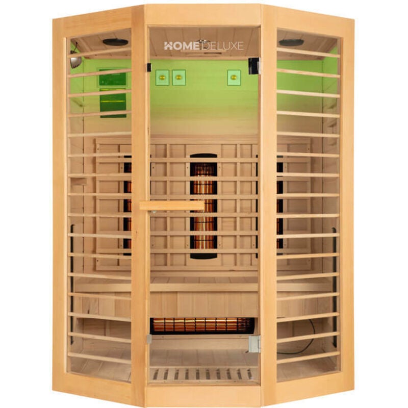 Home Deluxe - Infrarotkabine redsun deluxe xl - 155 x 120 cm für 3 Personen Infrarotkabine Wärmekabine Infrarotsauna Sauna