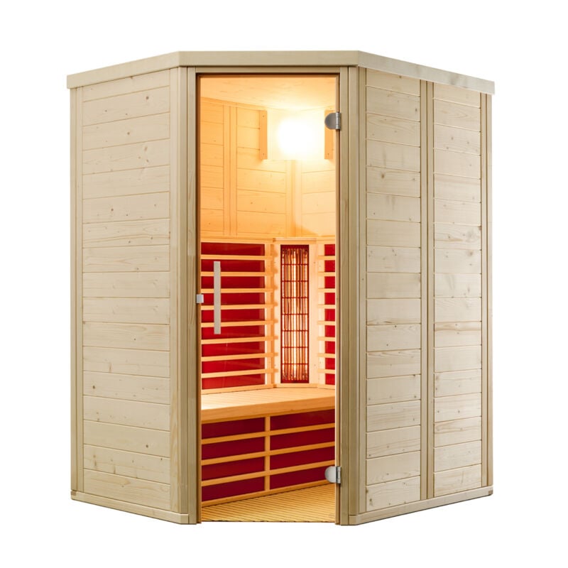 Infraworld - TrioSol Natura 148 Ecke rechts Infrarotkabine Infrarotstrahler 148x121,5x200 cm