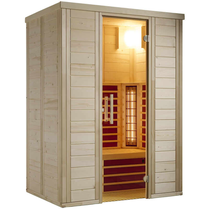 Infraworld - TrioSol Natura 148 Fichte Infrarotkabine mit Infrarotstrahler 148x100x195 cm