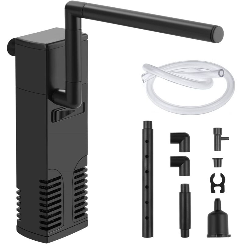 Innenfilter für Aquarium, Interner Filter für Aquarium, Aquarium-Pumpe für kleines Becken, Süßwasser- oder Tropen-Aquarien, Schildkrötenbecken