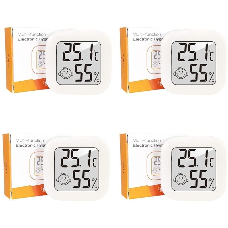 Innenthermometer, Mini-LCD-Digitalthermometer-Hygrometer Innen, Hochpräzises kleines Innen-Außen-Wandthermometer für Zuhause, Babyzimmer, Grow Room