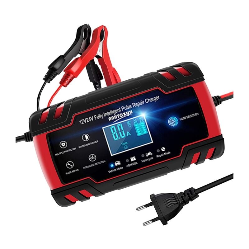 Intelligenter Autobatterie-Gleichrichter – Motorrad, Auto, 12 V/8 a, 24 V/4 a, maximale Ladegeschwindigkeit, Spannungsregelung,