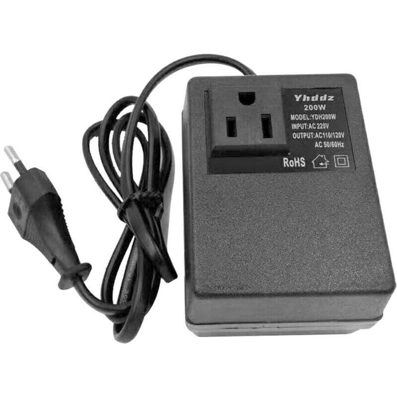 Intelligenter, effizienter Haushalts-200-W-AC-220-V-110-V-Abwärtstransformator, Spannungswandler, Reise-Netzteil, mehrfarbig, EU-Stecker