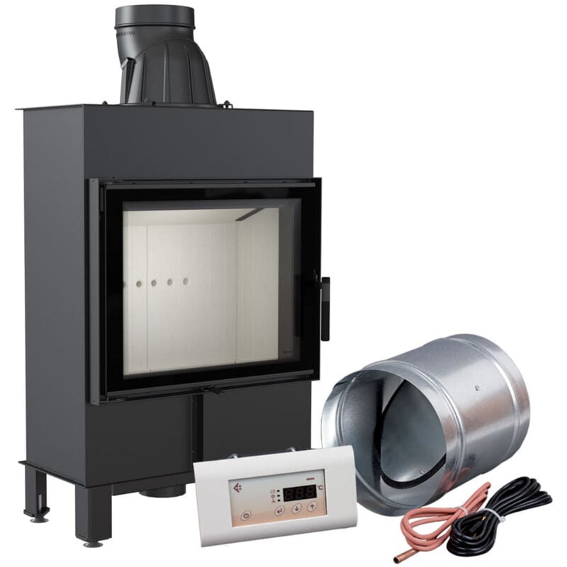 Intelligenter Kamineinsatz aus Stahl KRATKI LUCY SLIM 8 kW Ø 160 MSK