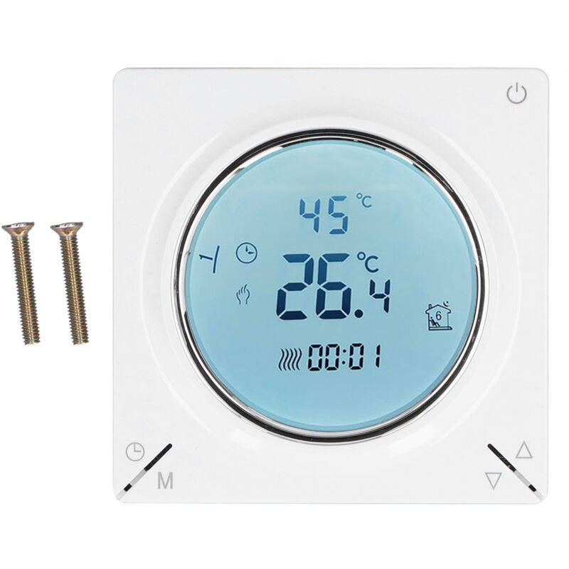 Intelligenter Thermostat mit LCD-Bildschirm und NTC-Sensor, präzise Temperaturregelung für Heizung, 220 V Wechselstrom