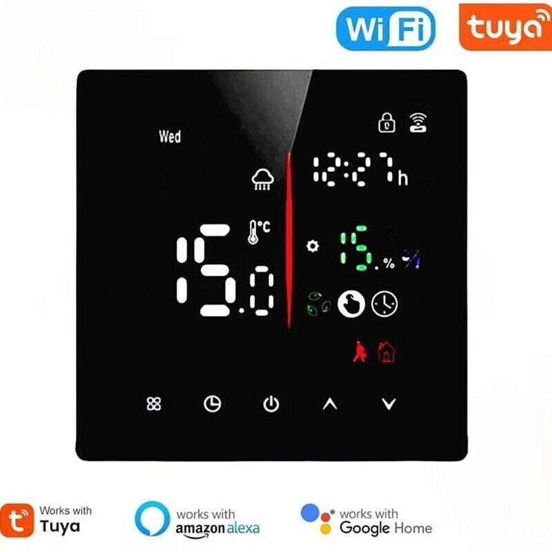 Intelligenter WLAN-Thermostat, energiesparender 3-A-Warmwasserbereiter, WLAN-Verbindung per Sprach-App, kompatibel mit Amazon Alexa und Google