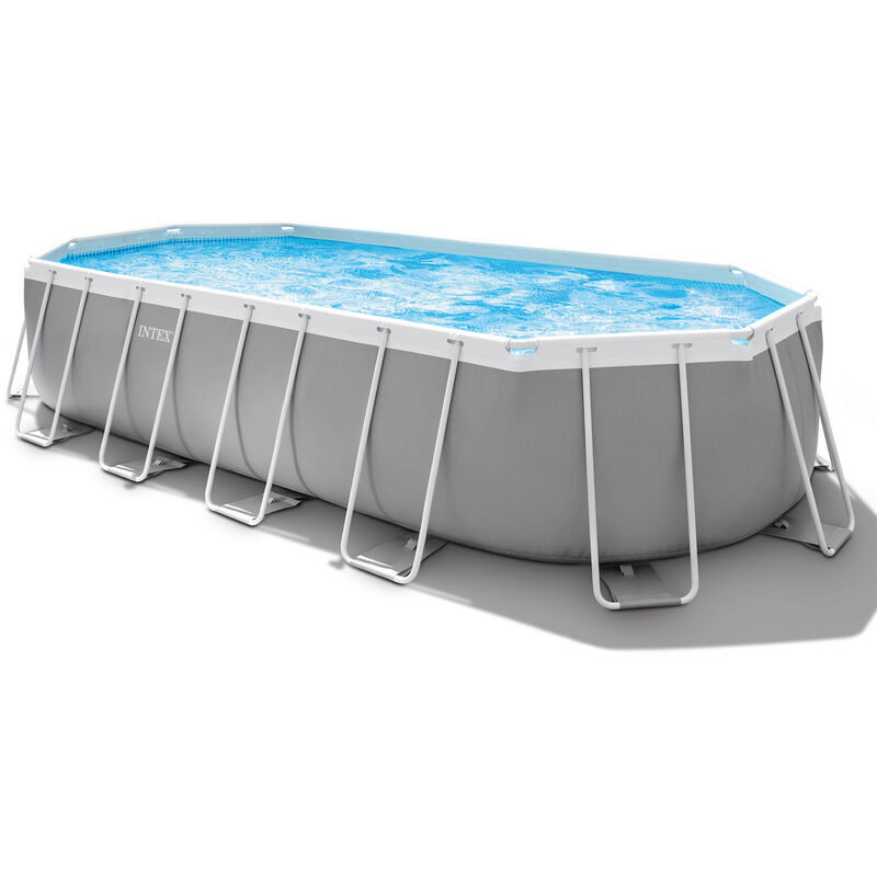 Prism Frame Oval Pool Swimming Pool 610x305x122 cm Schwimmbad Filterpumpe - Intex