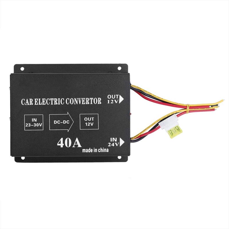 Ej.life - Inverter 24v 12v Converter + Spannungswandler, dc 24V zu 12V Stromrichter Auto lkw elektrischer Inverter Spannungsreduzierer