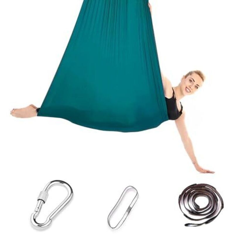 iPalamila Aerial Yoga Hängematten-Set, Aerial Yoga Schaukel, Nesthängematte, Yoga-Hängematte, 200 kg maximale Belastbarkeit inkl.