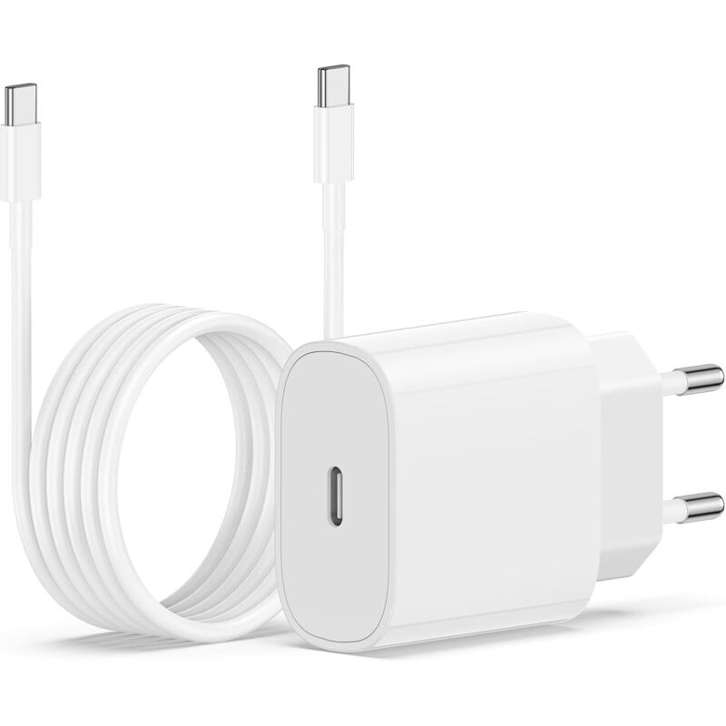 iPhone 15 16 17 Ladegerät, 20 W USB C Schnellladegerät 2M C auf C Kabel für iPhone 17/17 Pro/16/16 Pro Max/15 Pro/15 Plus iPad Pro 12,9/11 Zoll, Air