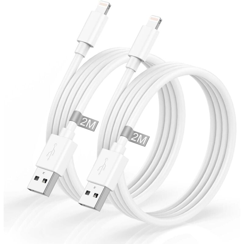 iPhone-Kabel 2 m, 2er-Pack, iPhone-Ladekabel 2 m, Lightning-USB-Kabel, iPhone-Kabel, Schnellladekabel für iPhone 14/13/12/11/Pro Max/X/XS/XR/8/7/6