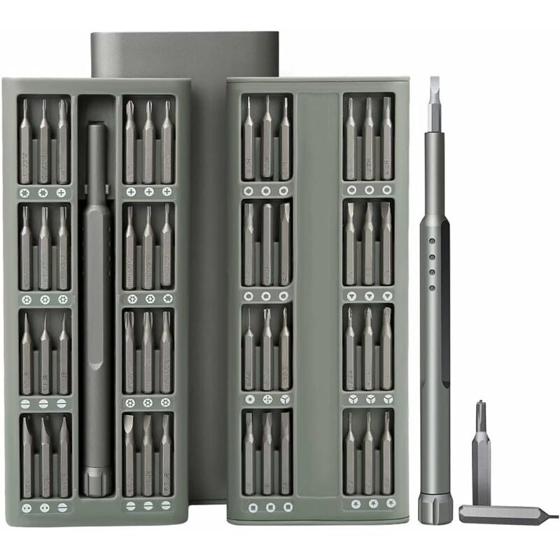 Mumu - iPhone-Präzisionsschraubendreher, 48-teiliges Mini-Stahl-Handy-Reparatur-Schraubendreher-Set für S2-Werkzeug, Handy-Modell, Kamera, Computer