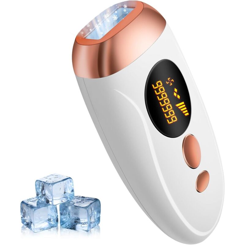 Jalleria - IPL-Haarentfernungsgerät mit Kühlung, 999.999 Blitze, 5 Energiestufen, Salon zu Hause, dauerhafte und schmerzfreie Laser-Haarentfernung