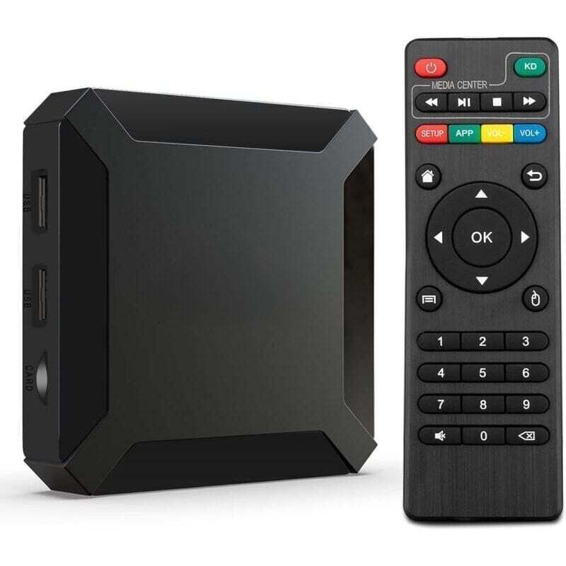 IPTV-Box, Smart-Streaming-Media-Player mit Android 10.0, 2 GB RAM, 16 GB ROM, WLAN, Allwinner H313, unterstützt 4K HD mit Quad-Core-Chipsatz, H256