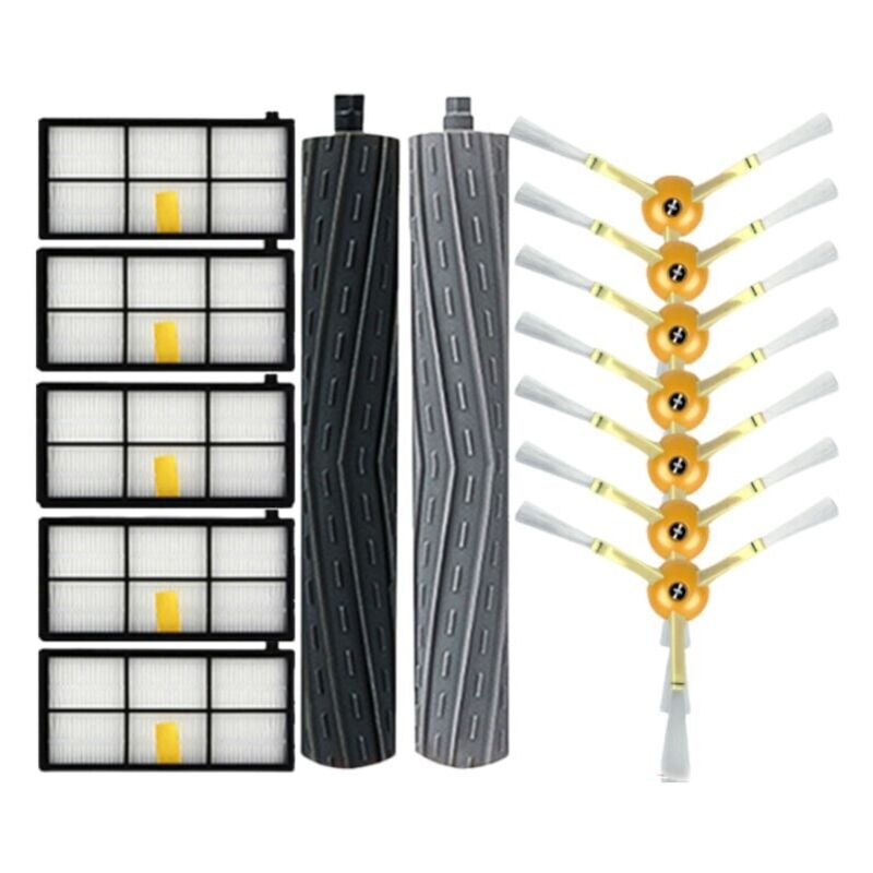 IRobot Roomba Ersatzteile für Roomba 800 900 960 980 890 805 880 Serie Zubehör, 5 Roomba Filter, 7 Roomba Ersatzbürsten, 2 Sets iRobot Pa