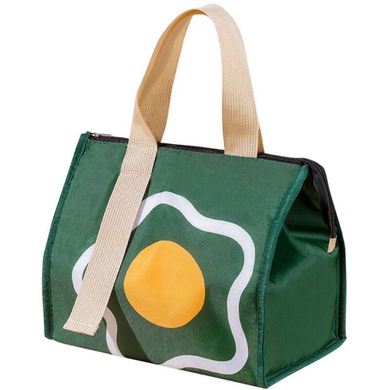 Isolierte Lunchtasche (grünes Ei), Lunchtasche mit großem Fassungsvermögen, isolierte wasserdichte Lunchtasche, Lunchtasche für Kinder in der Schule,