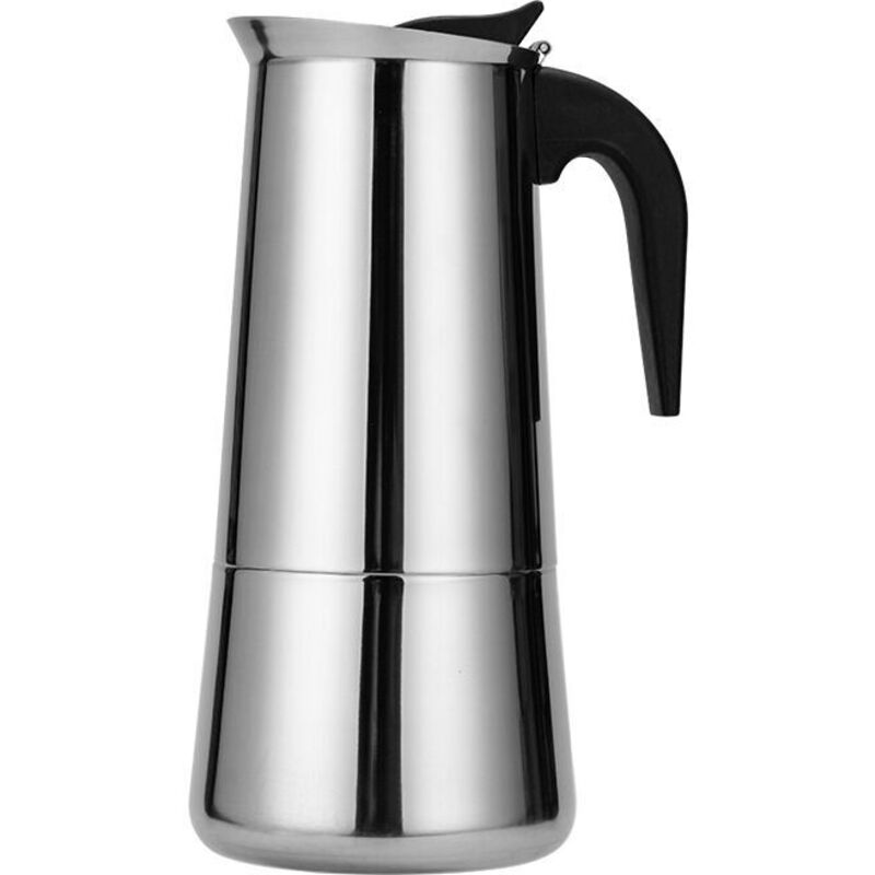Odipie - Italienische Kaffeemaschine, Moka-Kaffeemaschine aus Edelstahl, Druckkaffeemaschine, 300 ml, großes Fassungsvermögen, kompatibel mit