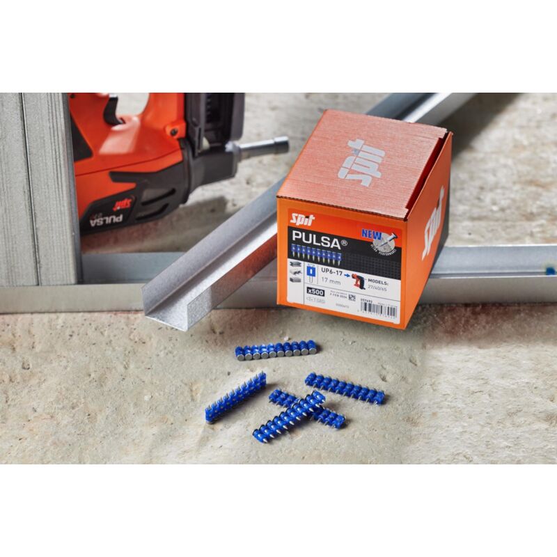 ITW UP6 22mm, Nägel Spit Pulsa, Spezialnägel, inkl. 1 Kartusche Gas, 500 Stk Nägel 22mm (057693)