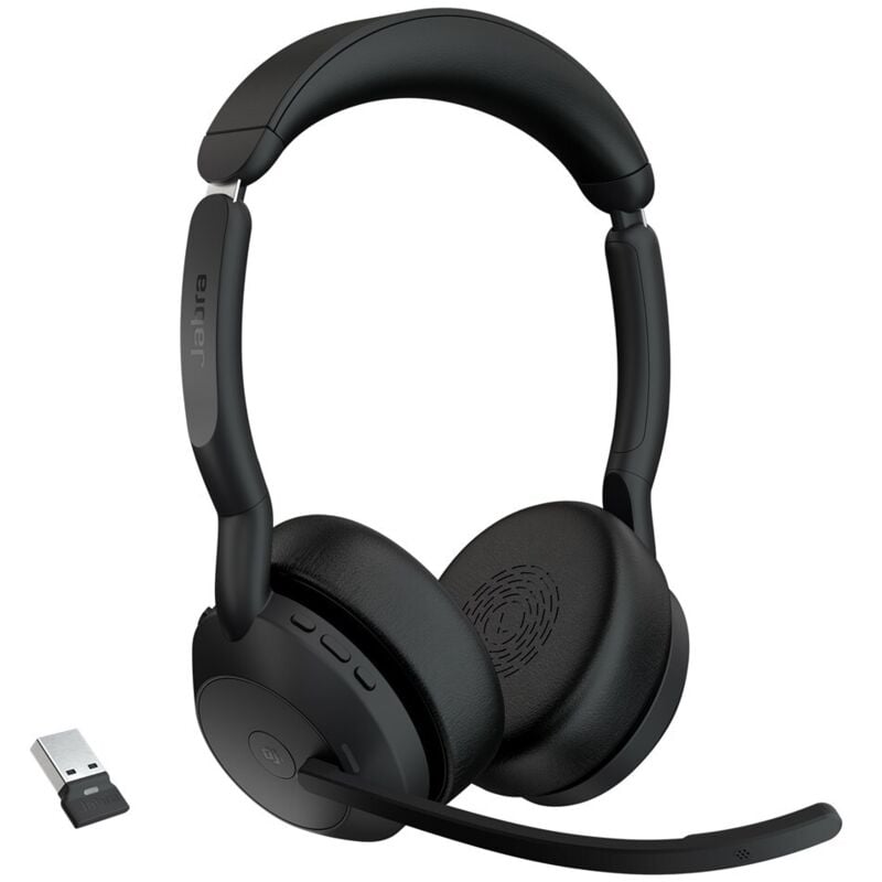 Evolve2 55 Headset Kabelloses Headset Büro/Zentrale decalls Bluetooth Base decharging Black - Jabra