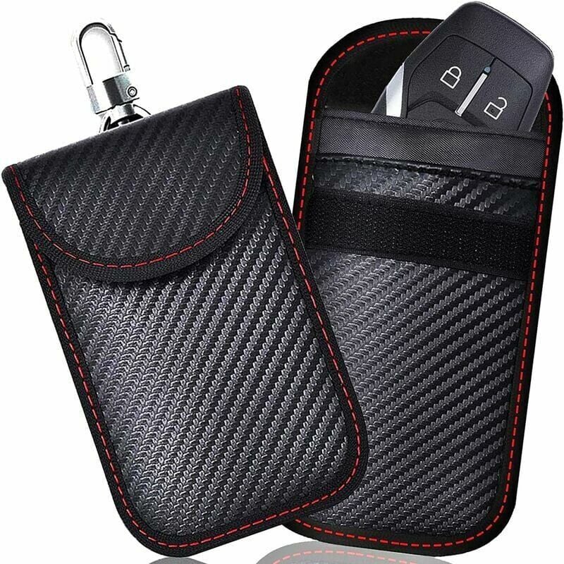 Mumu - Jalleria Anti-RFID-Autoschlüsseletui, Signalblockierende Faraday-Tasche, 2er-Set, RFID-Signalblockierende Tasche für Autoschlüssel,