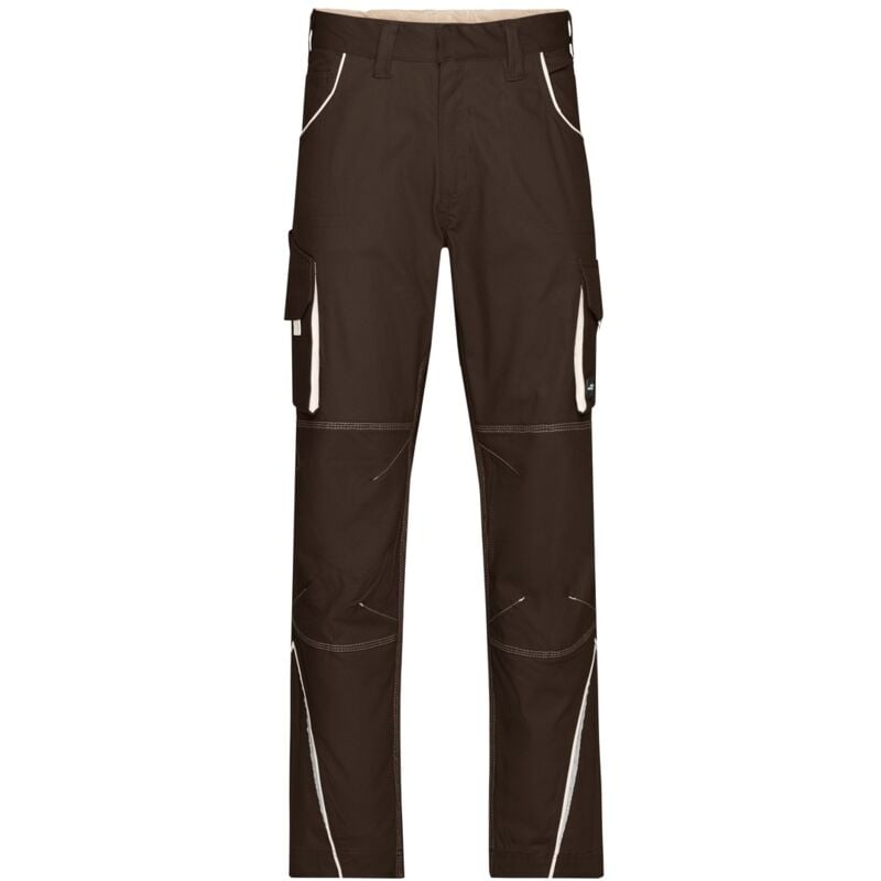 James&nicholson - Funktionelle Arbeitshose JN847 Gr. 48 brown/stone