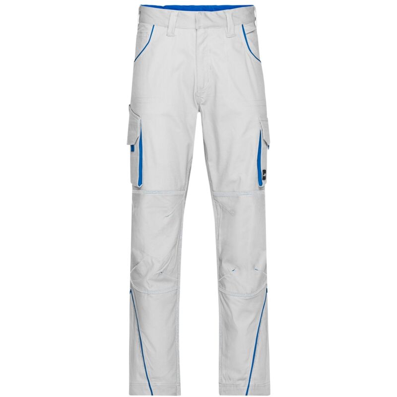 James&nicholson - Funktionelle Arbeitshose JN847 Gr. 50 white/royal