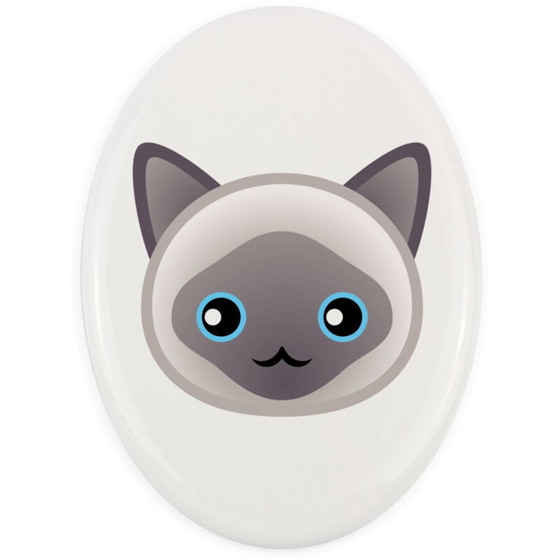 Javanisch - Keramik Grabsteinfliese mit Grafik und Inschrift von Art-Dog