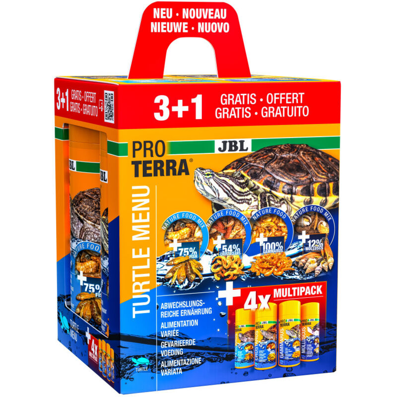 JBL Schildkrötenfutter Proterra Turtle Menue 4 x 250 ml