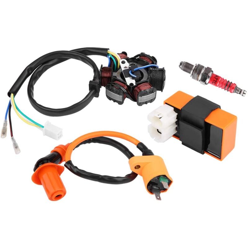Jeffergarden - Racing-Zündspule, robustes komplettes Plug-and-Play-CDI-Spulenset für 125 cc 150 cc Moped Dirt Bike Go Kart Ersatz panther