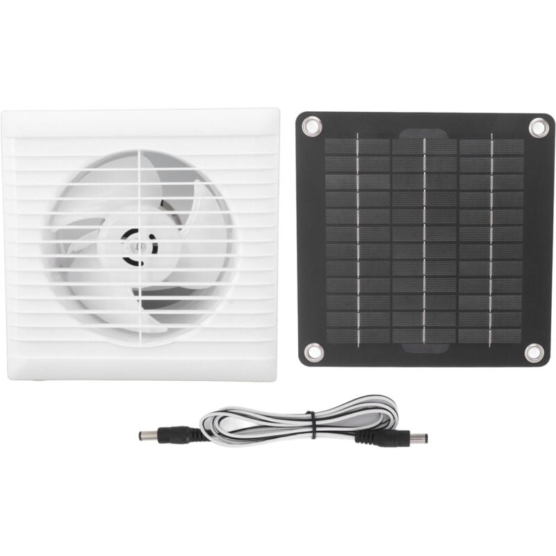 Jeffergarden - Solar-Abluftventilator, IP67, wasserdicht, 15,2 cm, sicher, 10 w, 12 v, Solarpanel-Ventilator für Hühnerstall, Schuppen, Haustierhaus