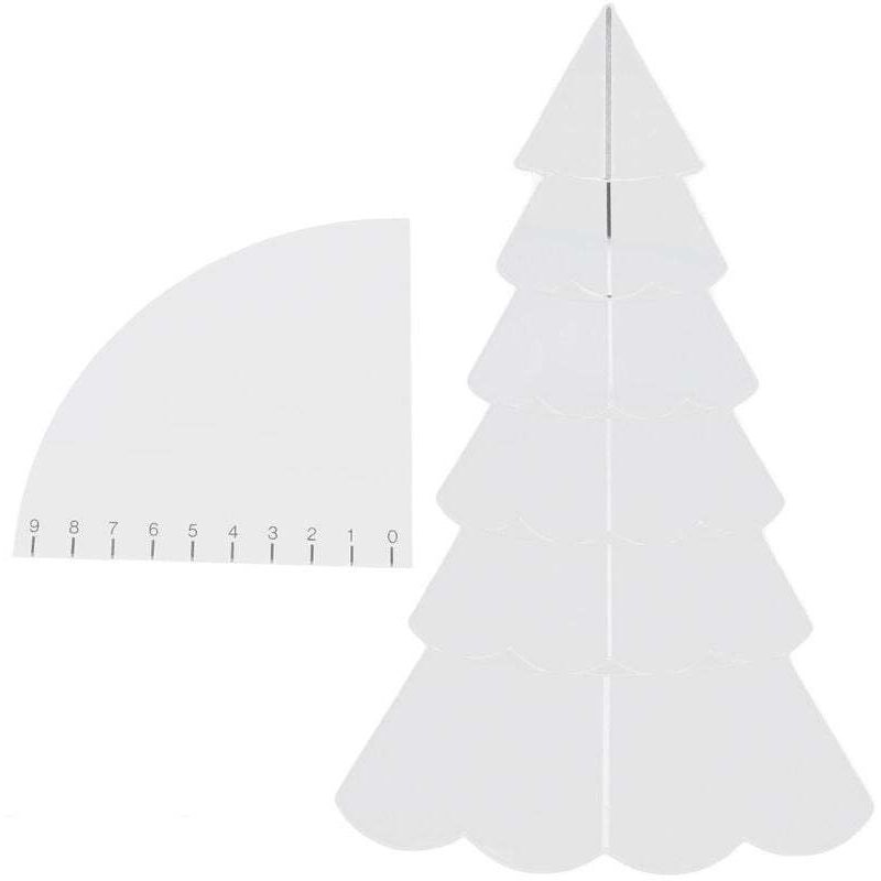 Jeffergarden Weihnachtsbaum-Quilt-Set, handgefertigt, Acryl, transparent, Nähschablone, Lineal, Werkzeugset für die Herstellung von Schüsselmatten, s