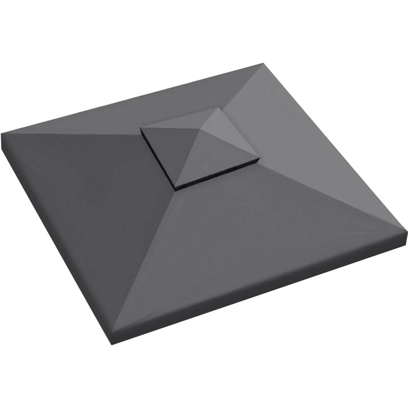 Jiubiaz Ersatzdach für Pavillon 3x3m Anthrazit, Partyzelt Dach mit Dachabzug, Doppeldach Dachplane für Garten-Pavillon und Gartenzelt