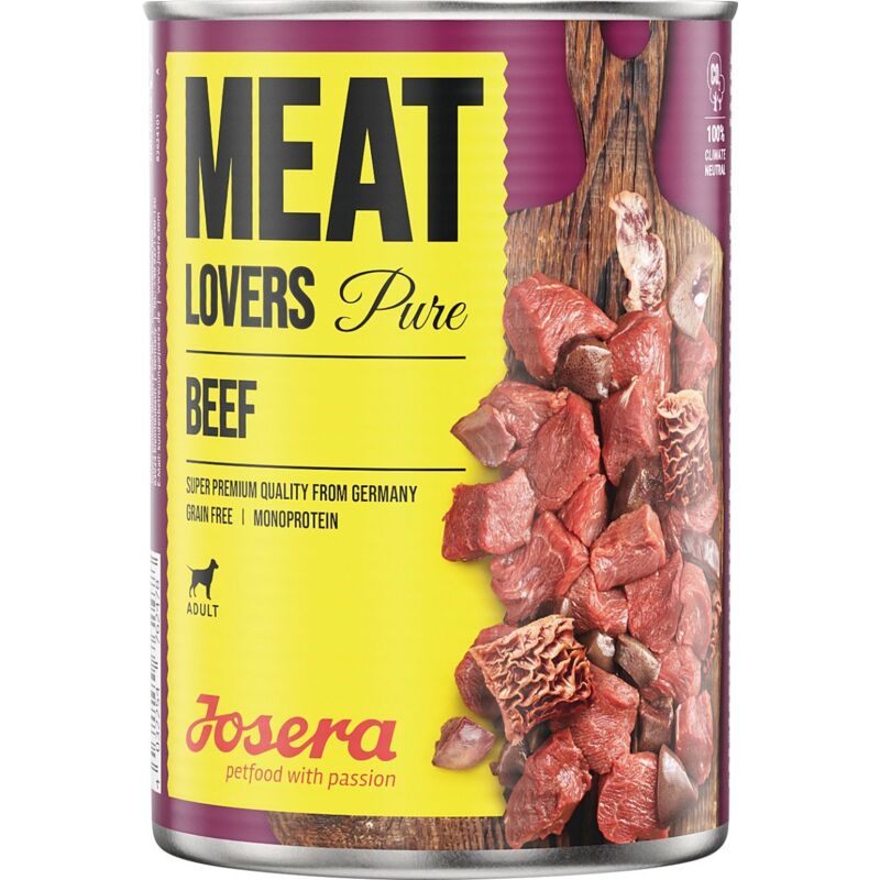 Josera Meat Lovers Hundenassfutter Adult getreidefrei 400 g Rind Nassfutter Hunde