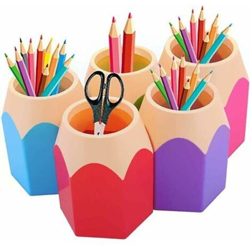 Stiftehalter-Set, 5-teilig, verschiedene Farben, Stiftvase, Stiftebehälter, Make-up-Pinselhalter, Schreibtisch-Organizer, Schreibwaren-Organizer