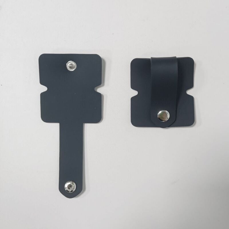 Kabelaufwickler für Kopfhörer, 12 x 5 cm, Silikon-Kabelorganisator, Kopfhörer-Halteclip, Kabelaufwickler, Kabelschlaufe, schwarz