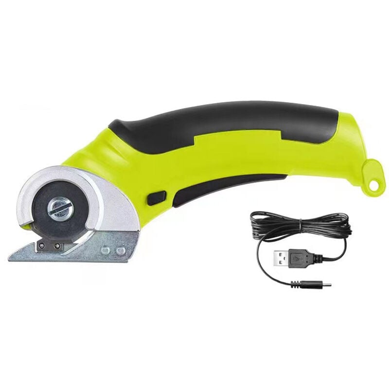 Kabellose elektrische Schere mit Klinge, Rollschneider für Stoffe und Textilien, Mini-Nähschneider mit eingebautem Akku, scharfer Schnitt für