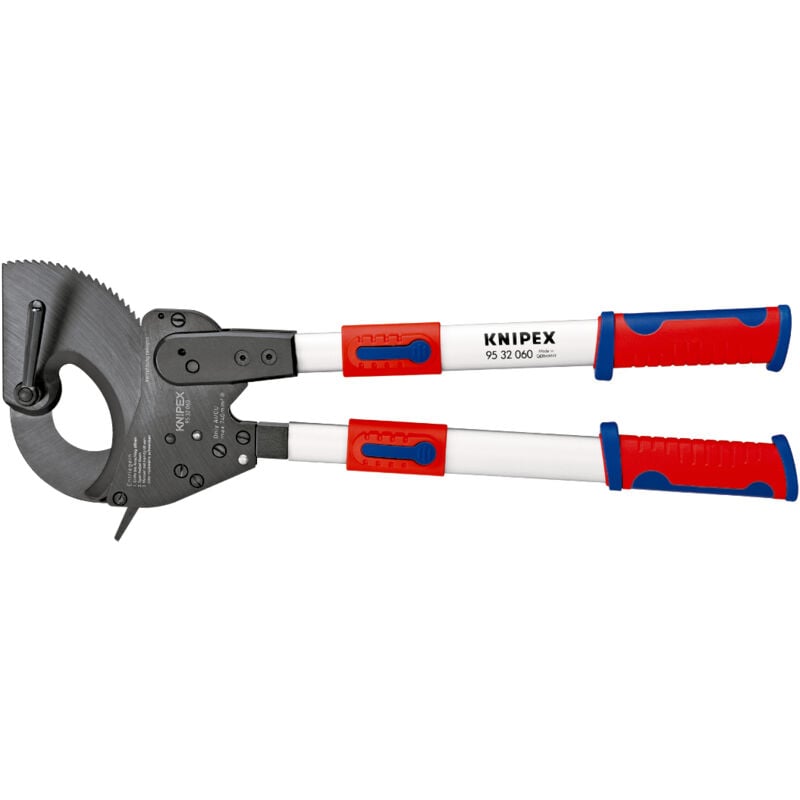 KNIPEX 95 32 060 Kabelschneider (Ratschenprinzip) mit Teleskopschenkeln mit Mehrkomponenten-Hüllen 630 mm