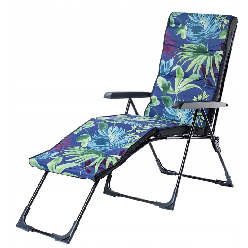 Kadax - 2in1 Gartenliege, Stahl Liegestuhl mit Kissen, Klappbare Sonnenliege