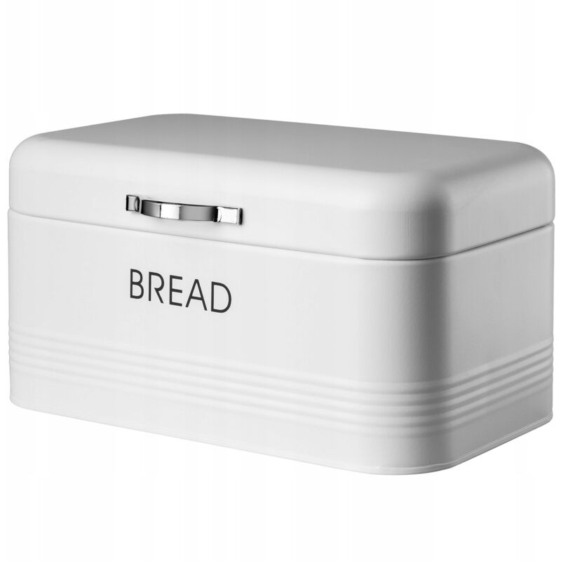 Brotkasten aus Stahl mit Scharnierdeckel und Griff, Elegante Aufbewahrungslösung, um Ihre Brot - Kadax