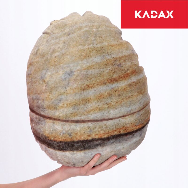 Kissen aus Velour, 33 x 41 cm, Zierkissen mit Steinmotiv, Kissen mit Reißverschluss, Dekokisse - Kadax