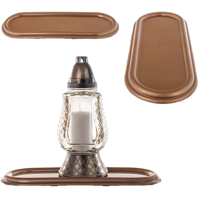 Ovaler Kerzenhalter 400 gold K5120 - Kadax