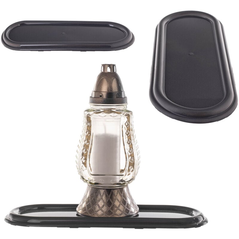 KADAX Ovaler Kerzenhalter 400 graphit K5119