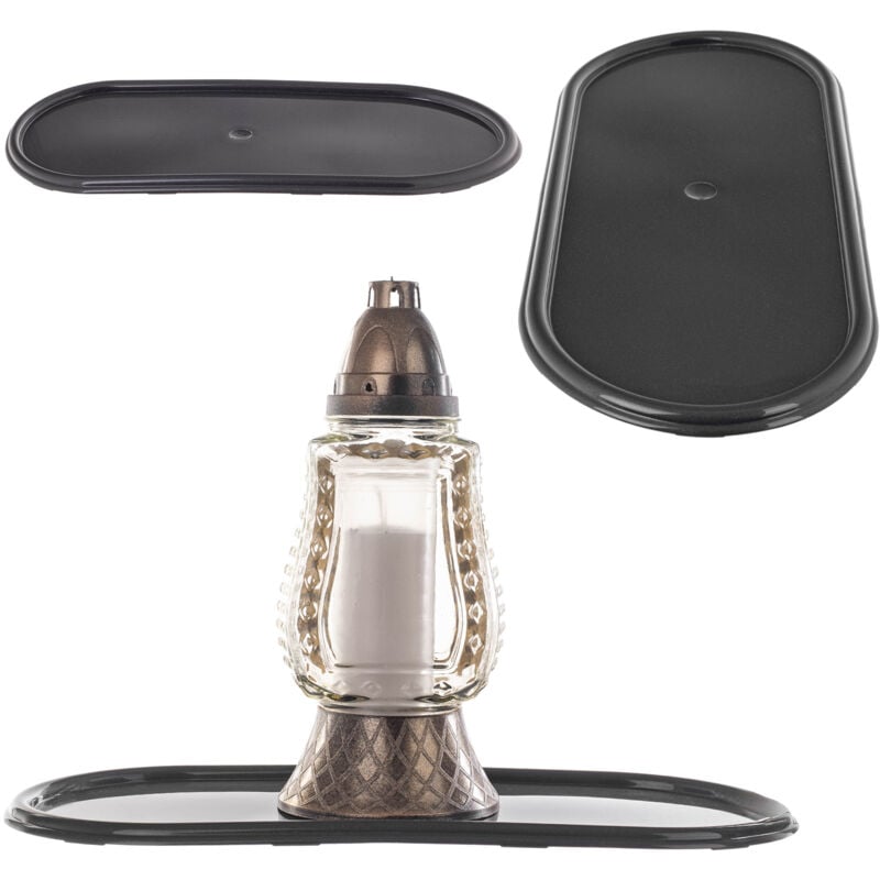 Ovaler Kerzenleuchter 440 graphit K5122 - Kadax