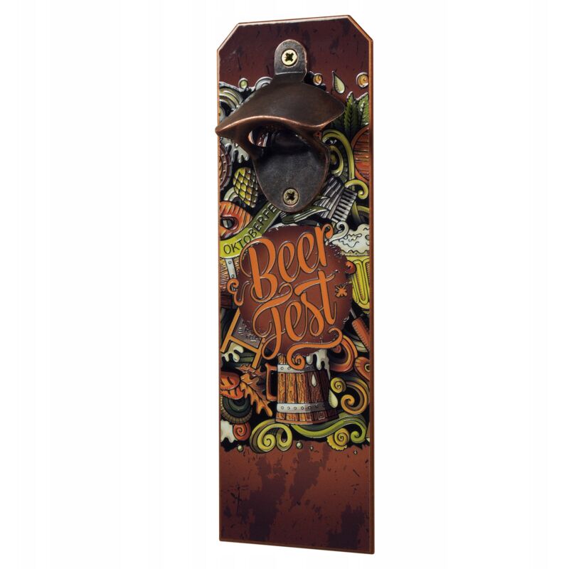 KADAX Wandflaschenöffner aus Stahl, Flaschenöffner, Kapselheber, Wandmontierbarer Bieröffner, Bierfl