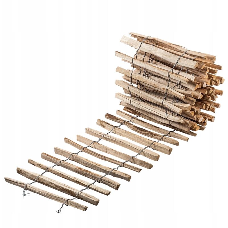 Kadax - Zaun aus Hasel, Staketenzaun aus Haselnuss, Gartenzaun, 4-6cm, 50x500cm