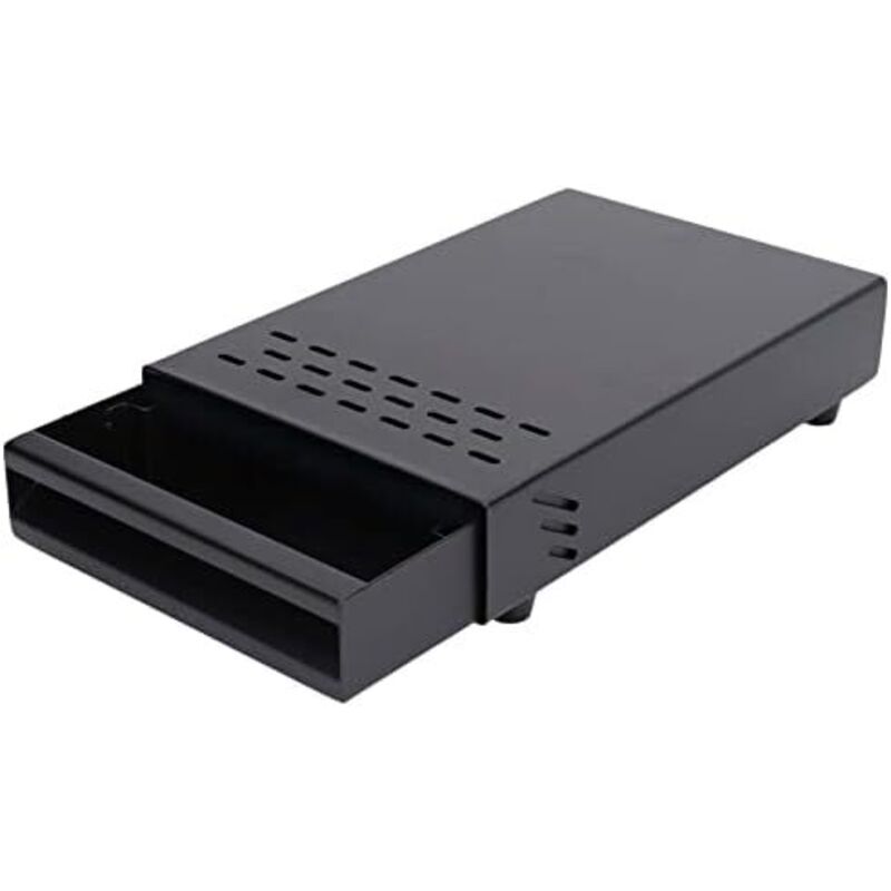 Kaffee-Abklopfbox, Kaffee-Abklopfbox, verdickte Edelstahlschublade, Kaffeerückstandspulverbox für die Haushaltsaufbewahrung (schwarz)