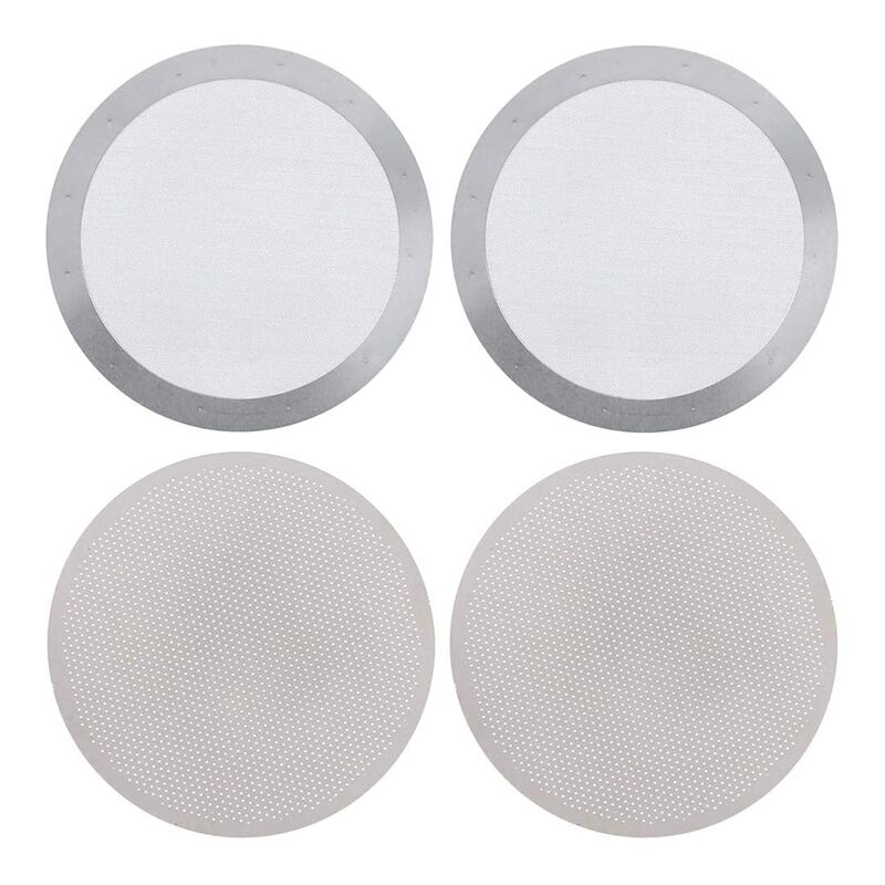 Tlily - Kaffee Filter für Kaffee Maschine Wiederverwendbarer Kaffee Filter 2 Typen Waschbare Edelstahl Netz Mikro Filter
